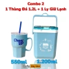Combo 2-1 Thùng Đá Mini 1.2L + Ly 550ml - Giữ Nhiệt Tốt, Giá Sốc 80.000₫ 3