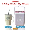 Combo 2-1 Thùng Đá Mini 1.2L + Ly 550ml - Giữ Nhiệt Tốt, Giá Sốc 80.000₫ 5