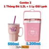 Combo 2-1 Thùng Đá Mini 1.2L + Ly 550ml - Giữ Nhiệt Tốt, Giá Sốc 80.000₫ 9