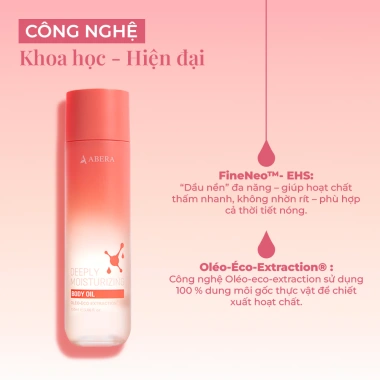 Combo 2 Abera Body Oil 150ml - Dầu Dưỡng Body Mềm Mịn, Căng Bóng Da, Thấm Nhanh Không Bết Rít - Giá 480k