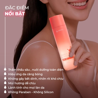 Combo 2 Abera Body Oil 150ml - Dầu Dưỡng Body Mềm Mịn, Căng Bóng Da, Thấm Nhanh Không Bết Rít - Giá 480k