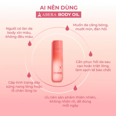 Combo 2 Abera Body Oil 150ml - Dầu Dưỡng Body Mềm Mịn, Căng Bóng Da, Thấm Nhanh Không Bết Rít - Giá 480k