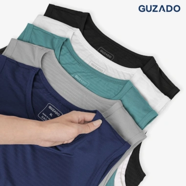 Combo 2 Áo Ba Lỗ Nam COOLMAX GUZADO Dáng Thể Thao Khỏe Khoắn Giá Ưu Đãi 218k