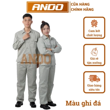 Combo 2 áo bảo hộ lao động Ando vải kaki 2/1 màu trơn - Giá ưu đãi 139.000₫ 4 Combo 2 áo bảo hộ lao động Ando vải kaki 2/1 màu trơn - Giá ưu đãi 139.000₫ 4