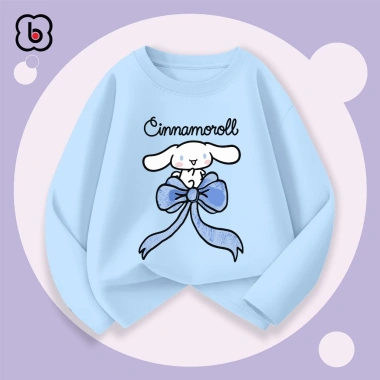 Combo 2 áo dài tay bé gái Cinnamoroll Kitty - áo thu đông cổ tròn thun cotton 1-10 tuổi BabyloveGO giá 156.000₫ 5