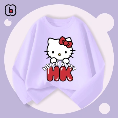 Combo 2 áo dài tay bé gái Cinnamoroll Kitty - áo thu đông cổ tròn thun cotton 1-10 tuổi BabyloveGO giá 156.000₫ 7