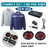 Combo 2 Áo Điều Hoà Nhật Bản + Phụ Kiện, Pin 98.000mAh, Quạt 24V Không Chổi Than, Chạy 15-18h Giá 289.000 VND
