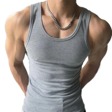 Combo 2 Áo Thun Gân Tank Top Cotton Nam – Thoáng Mát, Thấm Hút Mồ Hôi, 74.800₫