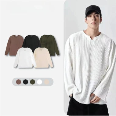 Combo 2 Áo thun nam dài tay form dáng dễ phối, chất thun gân cao cấp - Giá chỉ 125.000₫