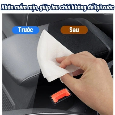 Combo 2 Bịch 80 khăn ướt đa năng: Vệ sinh xe ô tô, nội thất, túi xách, giày da - 27.5k