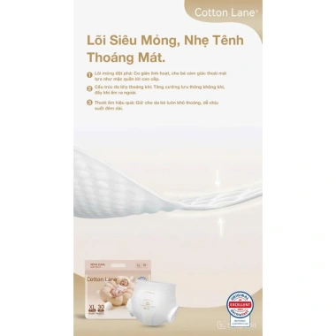 Combo 2 Bịch Bỉm Cotton Lane Nova Luna MC900 Siêu Mềm, Thấm Hút, Mỏng - Giá 498k 7
