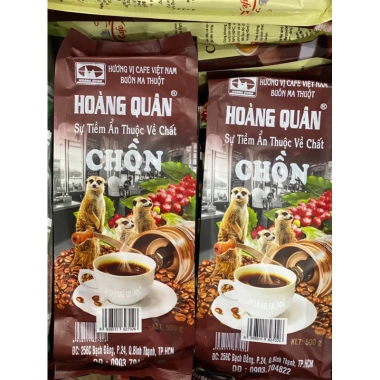 Combo 2 bịch cà phê Hoàng Quân 0,5kg - Giảm giá 103.000đ, hương thơm đậm, vị đậm