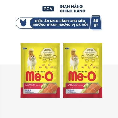 Combo 2 bịch Thức ăn Me-O cho mèo vị cá hồi & hải sản 80g x2 - Ưu đãi 200.000 - Quà tặng không bán 2 Combo 2 bịch Thức ăn Me-O cho mèo vị cá hồi & hải sản 80g x2 - Ưu đãi 200.000 - Quà tặng không bán 2
