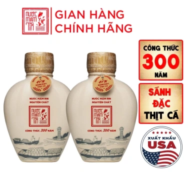 Combo 2 bình gốm 41 độ đạm - Nước mắm Tĩn Nhãn Xưa 41N 500ml, nguyên chất, sạch không bảo quản - Giá ưu đãi 549.999đ