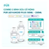 Combo 2 bình sữa Pur cổ rộng 150ml + 250ml tặng khăn ướt Pur 20 tờ - Giá 508.200đ