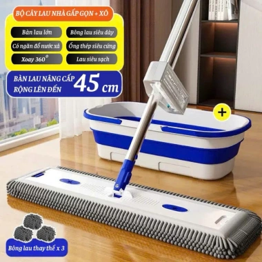 Combo 2 Bộ Chổi Lau Nhà Tự Vắt Sumi 45x12 Thế Hệ Mới 2.025 - Giá chỉ 398.000 VND