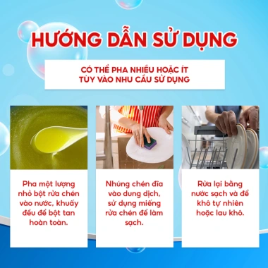 Combo 2 bột pha 20L nước rửa chén đậm đặc hương chanh, làm sạch dầu, không hại da tay - 119.000
