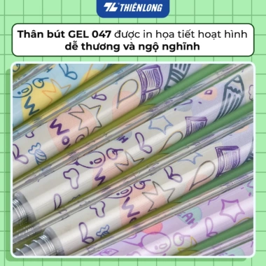 Combo 2 Bút gel Quick Dry Thiên Long GEL-045 mực đen 0.5mm, khô nhanh, đệm cầm tay êm ái - 24.000 VNĐ