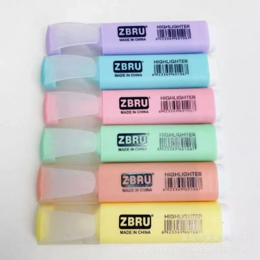 Combo 2 Bút Highlight ZBRU Pastel - Đánh dấu tài liệu, học sinh, sinh viên, văn phòng, giá 13.000 VND 8