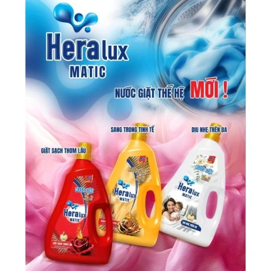 Combo 2 can Nước giặt xả Hera Lux - Giặt sạch, thơm lâu, tiết kiệm thời gian và nước, giá chỉ 275.000₫ 4