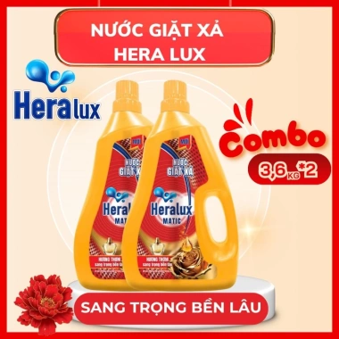 Combo 2 can Nước giặt xả Hera Lux - Giặt sạch, thơm lâu, tiết kiệm thời gian và nước, giá chỉ 275.000₫ 6