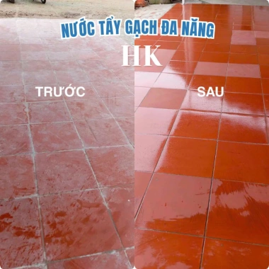 Combo 2 Can Nước Tẩy Gạch Đa Năng HK 1.7L Giảm giá 208k Tặng 2 miếng chà
