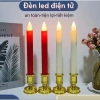 Combo 2 Cây Nến Điện Tử Chân Đế Cao, Đèn Cầy Điện Tử, Nến Bàn Thờ - Chảy Sáp, Giá 37.000₫