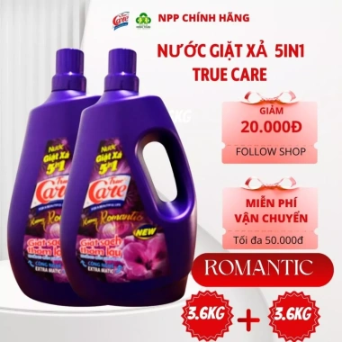 Combo 2 chai 3.6kg Nước giặt xả 5in1 tím Hương - Giặt sạch thơm lâu, 300.000đ