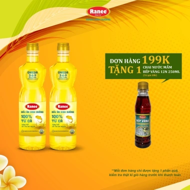 Combo 2 chai Dầu ăn dinh dưỡng Ranee 950ml + Hộp bơ tặng - Chỉ 125k (Giá gốc 199k)
