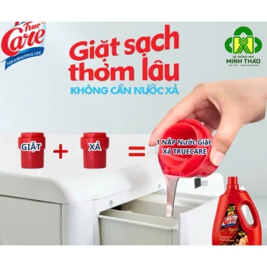Combo 2 chai màu đen 3,6kg Nước giặt xả 5in1 True Care - Giá 300.000, sạch bẩn thơm lâu