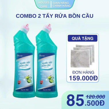 Combo 2 chai Moonly 500ml - Tẩy bồn cầu, đánh bay vết bẩn, tẩy ố vàng, diệt khuẩn, giá chỉ 120.000 VND