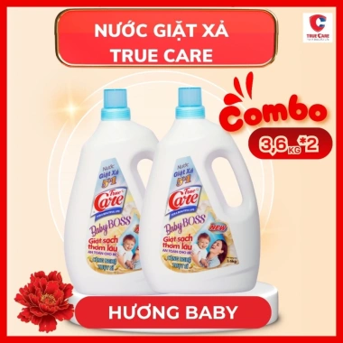 Combo 2 chai Nước Giặt Xả 5in1 True Care 3.6kg - Hương Baby dịu nhẹ, an toàn cho bé, chỉ 300.000 VND