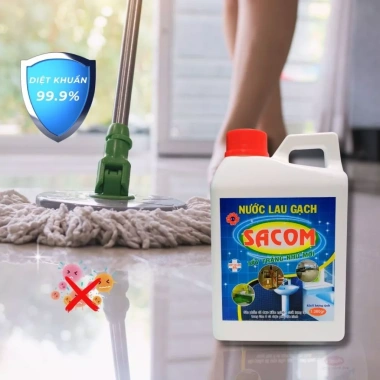 Combo 2 Chai Nước Lau Gạch Sàn SacomClean – Tẩy Vết Ố Vàng, Rong Rêu, Xi Măng, Sơn 99k 4