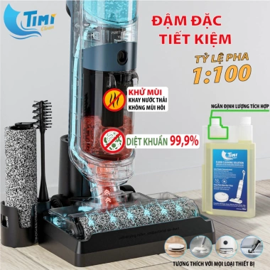 Combo 2 Chai Nước Lau Sàn Đậm Đặc Cho Robot Timi Clean 1L - Khử Mùi Diệt Khuẩn 99,9% 2