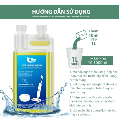 Combo 2 chai Nước lau sàn robot Timi Clean 1L Diệt khuẩn 99% khử mùi - 108.000₫ 8