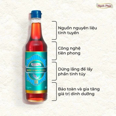 Combo 2 chai Nước Mắm Cá Cơm Hạnh Phúc 60% Độ Đạm 500ml - Chỉ 173.000 VND 4