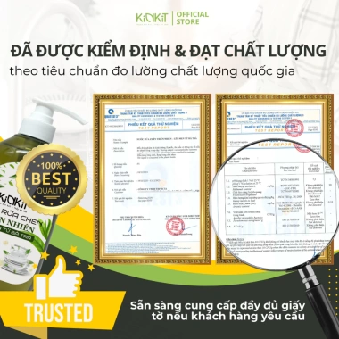 Combo 2 chai Nước rửa chén Bã trà xanh lên men tự nhiên KinKít 600g - Giảm giá 20% - Mềm da tay, khử mùi, sạch bám 3