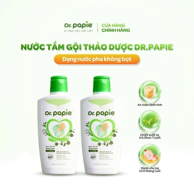 Combo 2 chai Nước tắm thảo dược Dr.Papie giảm mẩn ngứa rôm sảy, an toàn cho bé sơ sinh 230ml - Giá chỉ 269.000đ Combo 2 chai Nước tắm thảo dược Dr.Papie giảm mẩn ngứa rôm sảy, an toàn cho bé sơ sinh 230ml - Giá chỉ 269.000đ