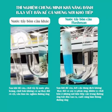 Combo 2 Chai Nước Tẩy Bồn Cầu Flashman 500g - Diệt Khuẩn 99.9% - Khử Mùi, Tẩy Sạch Vết Bẩn - Giá 75.000₫ 6