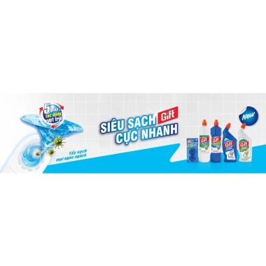 Combo 2 chai Nước tẩy nhà tắm, bồn cầu Toilet Gift Siêu sạch Bạc hà 900ml - 42.000₫ 4