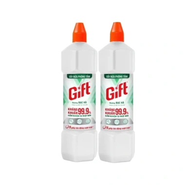 Combo 2 chai Nước tẩy nhà tắm, bồn cầu Toilet Gift Siêu sạch Bạc hà 900ml - 42.000₫ 10