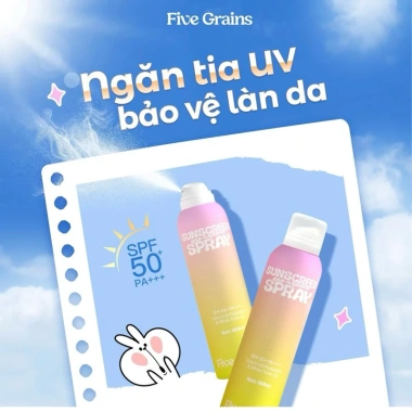 Combo 2 chai Xịt Chống Nắng Five Grains Pro-Xylane 160ml - Bảo Vệ Da Nâng Tone, Giá 238k 5