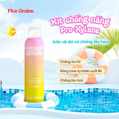 Combo 2 chai Xịt Chống Nắng Five Grains Pro-Xylane SPF50 PA++++ - Nâng Tone, Phù Hợp Mọi Da, Giá 188.000đ 5