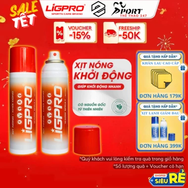 Combo 2 chai xịt LIGPRO 200ml – Xịt lạnh giảm đau, xịt nóng nhanh, xoa bóp xương khớp, giá chỉ 89.000đ 3
