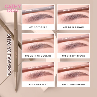 Combo 2 Chì Kẻ Mày Tròn Siêu Nhỏ Cathy Doll - Chống Nước, Lâu Trôi, Skinny Soft 0.06g - Giá chỉ 158.000₫ 5