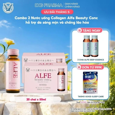 Combo 2 Collagen Uống ALFE Beauty 10 chai 50ml – Tăng đàn hồi, da sáng mịn, hàng chính hãng