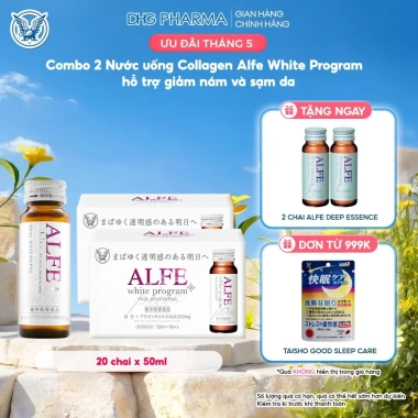 Combo 2 Collagen Uống ALFE Beauty 10 chai 50ml – Tăng đàn hồi, da sáng mịn, hàng chính hãng
