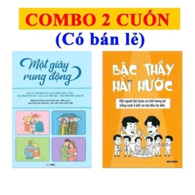 Combo 2 cuốn sách Một giây rung động và Bậc thầy hài hước, giảm giá, có lẻ