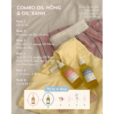 Combo 2 Dầu Hồng và Xanh ủ kích mọc tóc - Giảm gãy rụng, tóc bóng khỏe, suông mềm - Giá chỉ 149.000đ 9