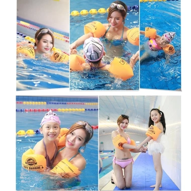 Combo 2 Đôi Phao Tập Bơi PVC Tự Bơm Hơi Đeo Cánh Tay Cho Bé & Người Lớn